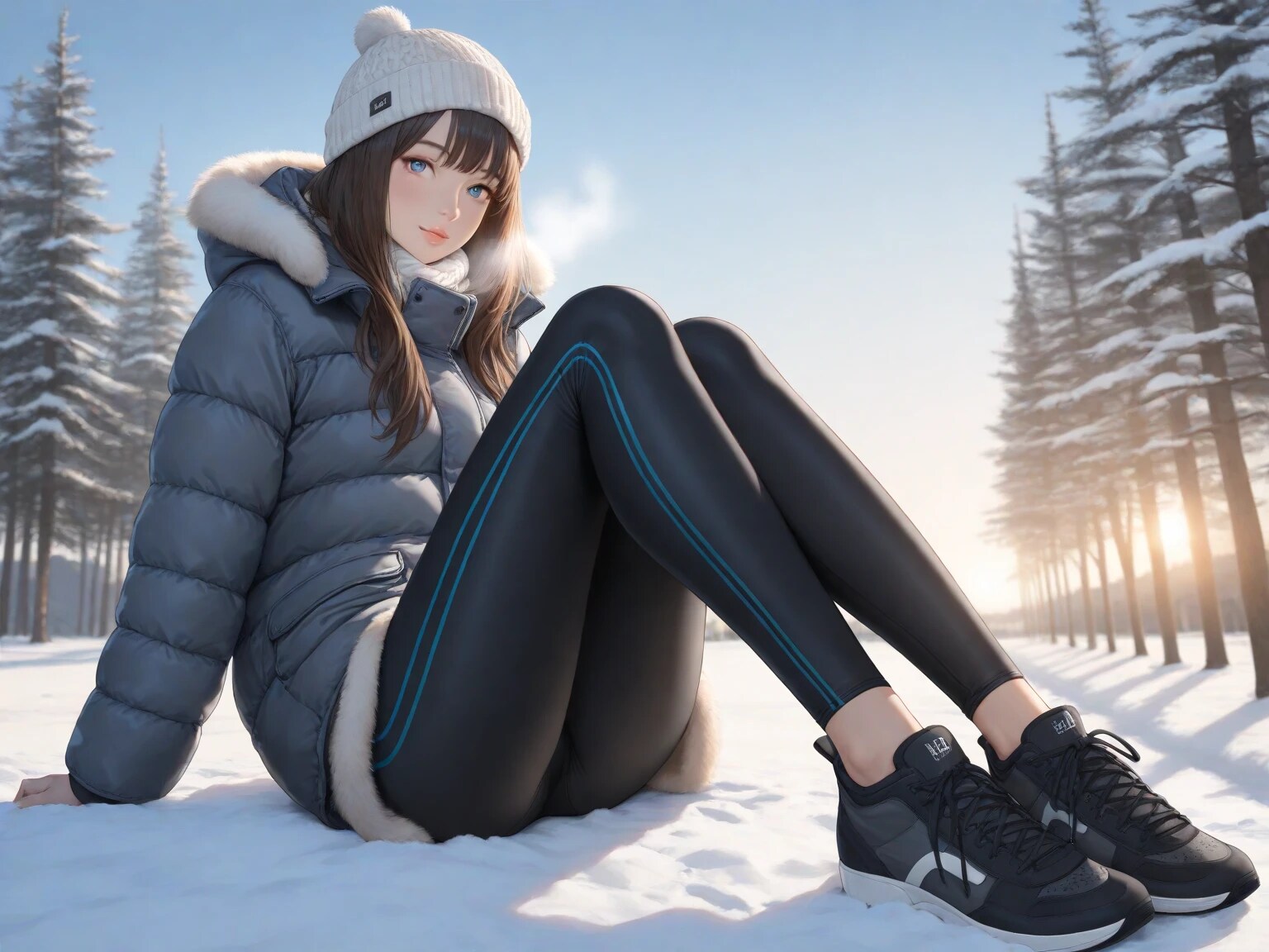 冬のレギンスガール