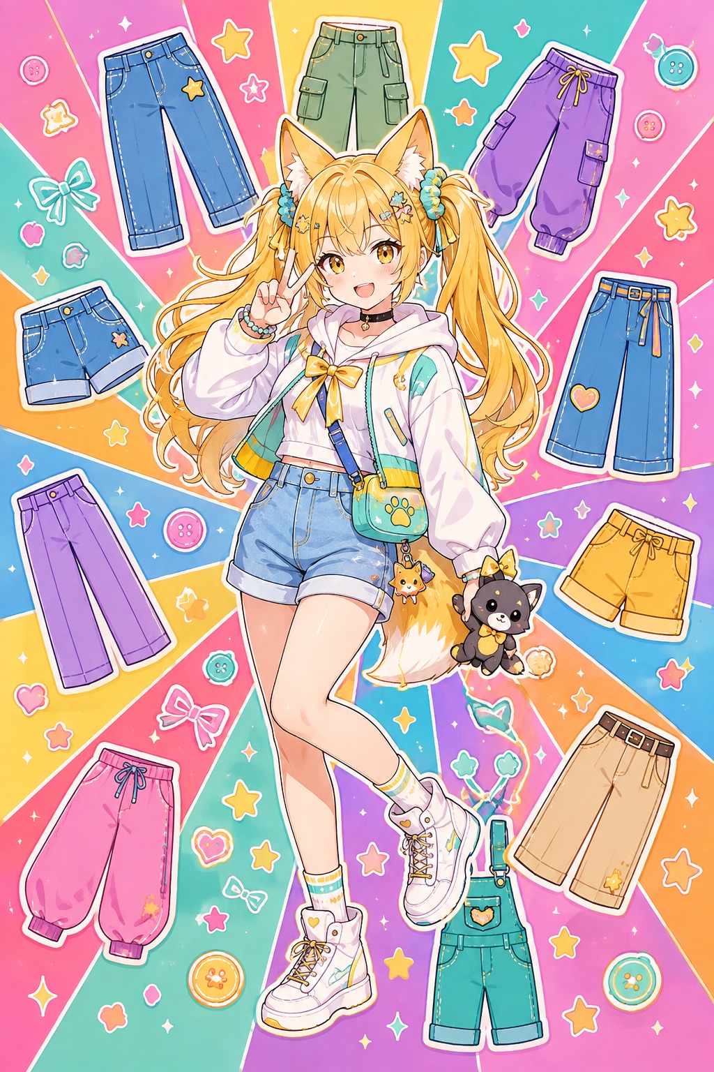 デニムショート&フレア