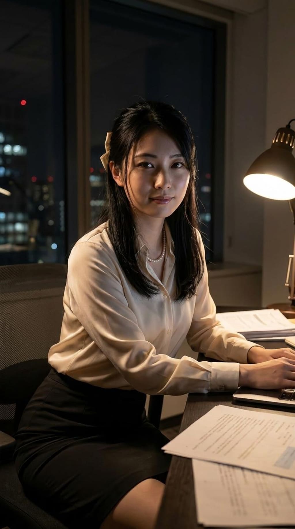 【６枚】月曜、21時のオフィス。「今夜は、帰してくれないんですか…？」