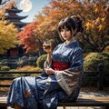 朝陽と月が交差する時間に おはようございます 2枚目