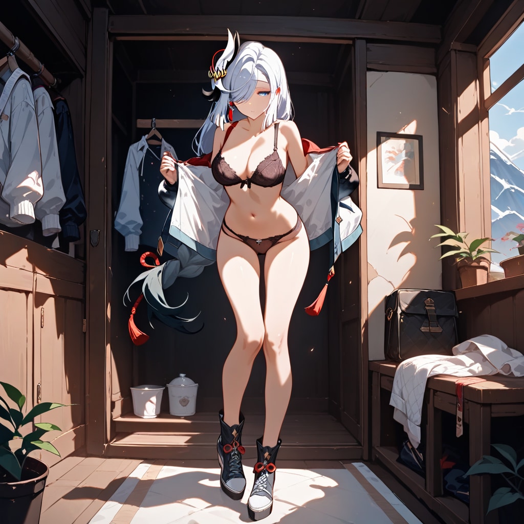 申鶴着替え中