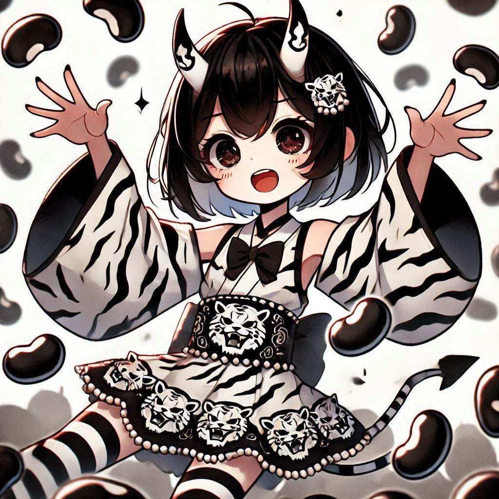 虎柄の鬼娘