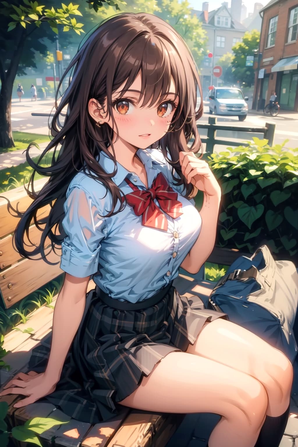 放課後、下校途中に休憩