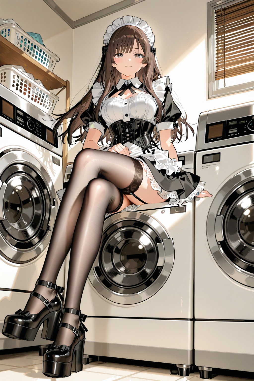 洗濯室のメイド