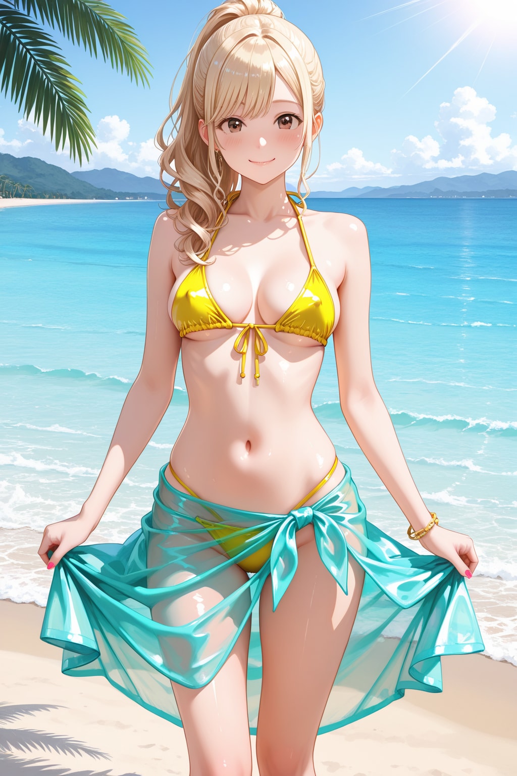 食い込みを抑えるために水着のサイズ変えてみたよ！