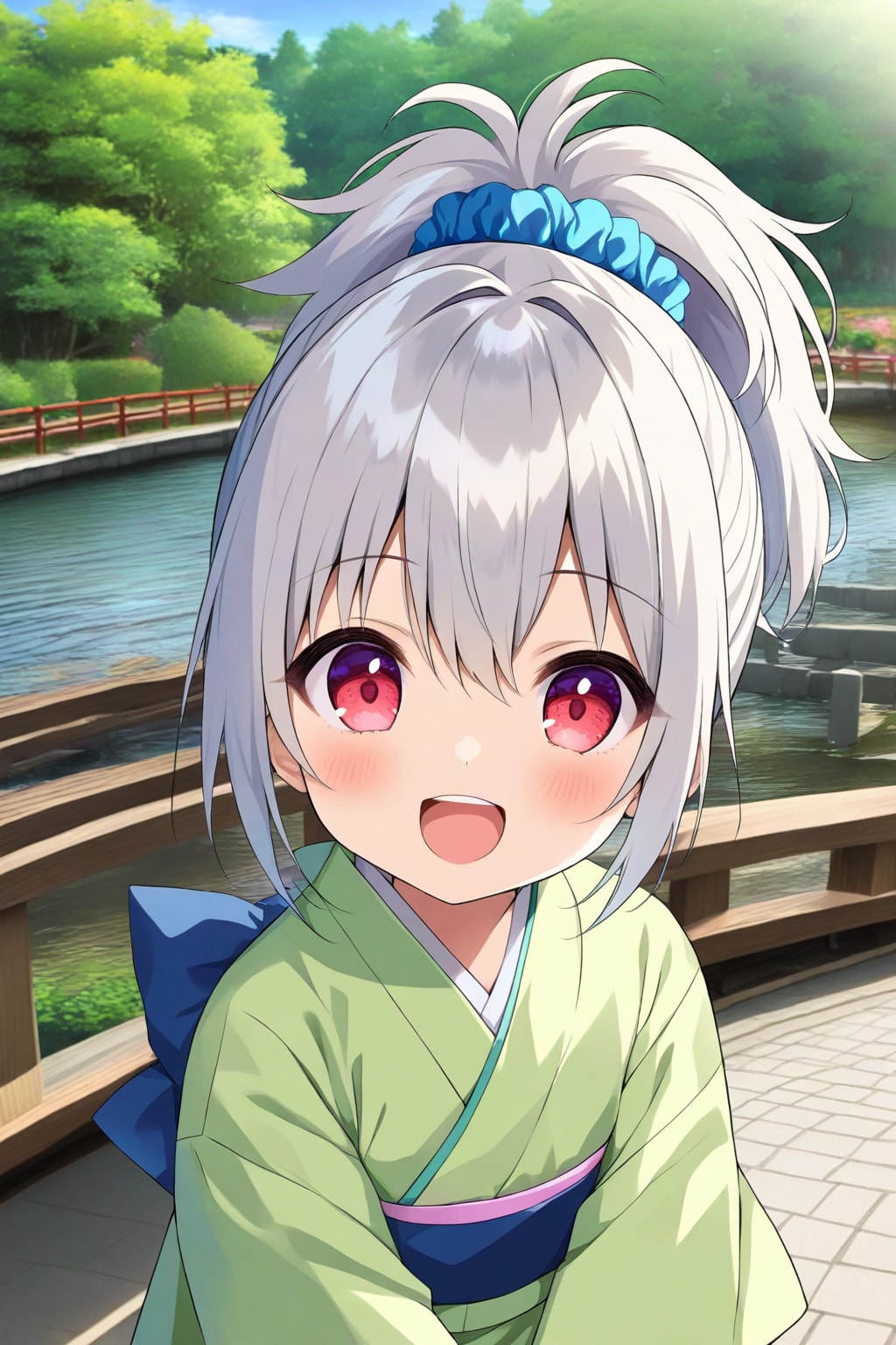 日本庭園と雛菊ちゃん