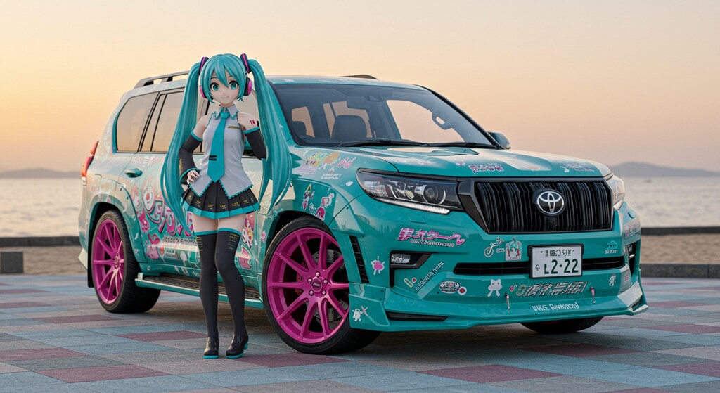 初音ミクとランドクルーザー
