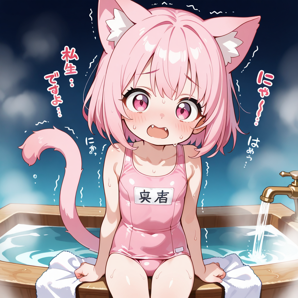 ねこちゃんはお風呂が苦手なのです！！