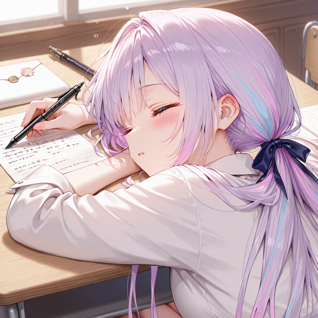 ねむちゃん083～手紙と寝落ち～ | の人気AIイラスト・グラビア