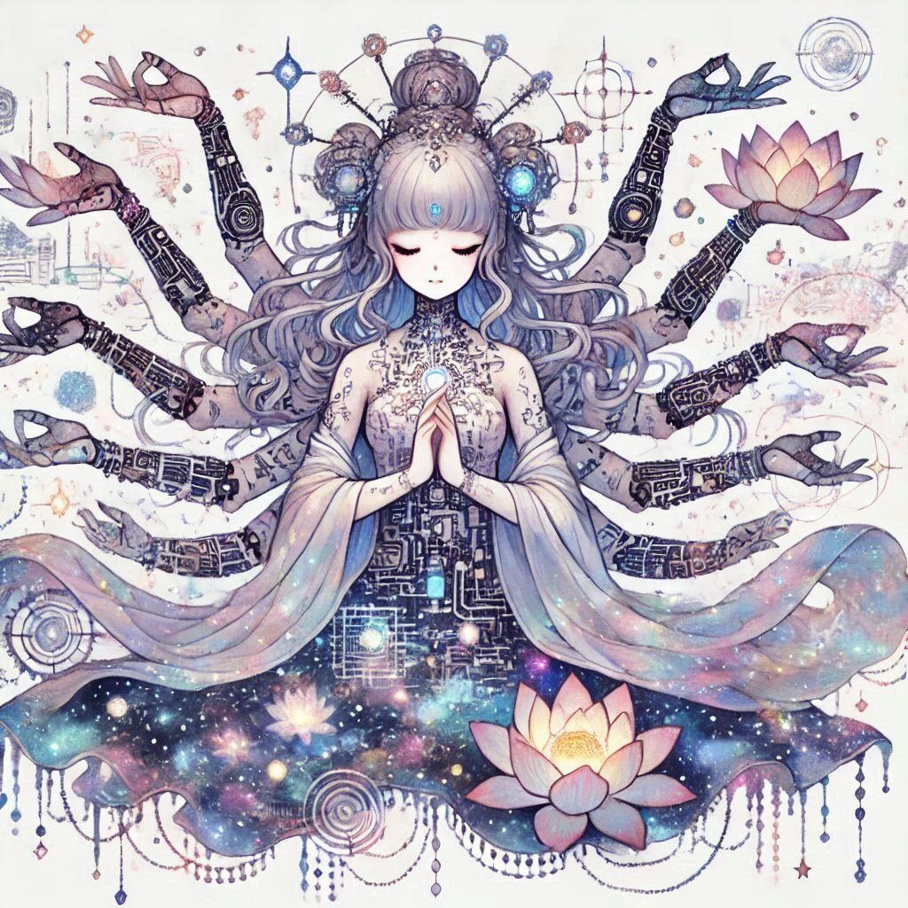 宇宙を見守る観音