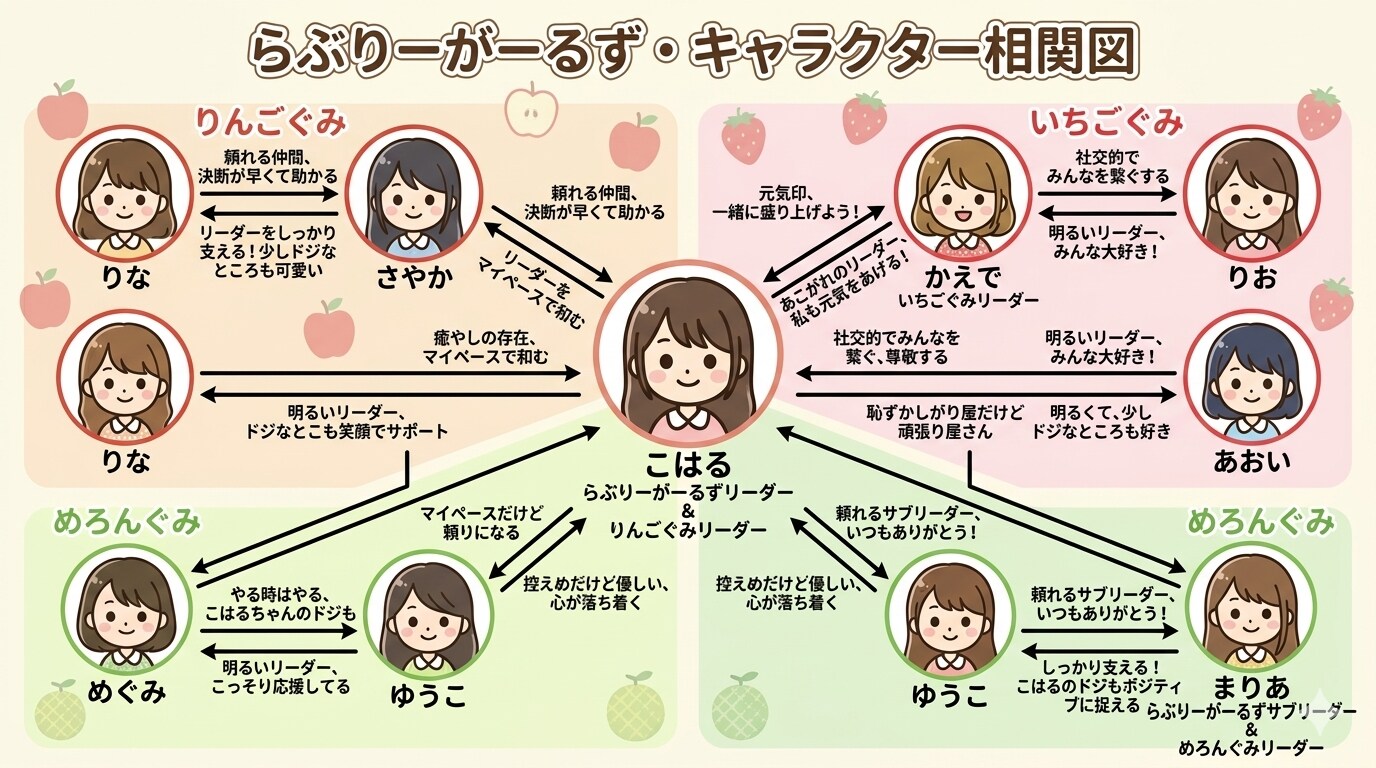 らぶりーがーるず・キャラクター相関図 <NG> | の人気AIイラスト・グラビア