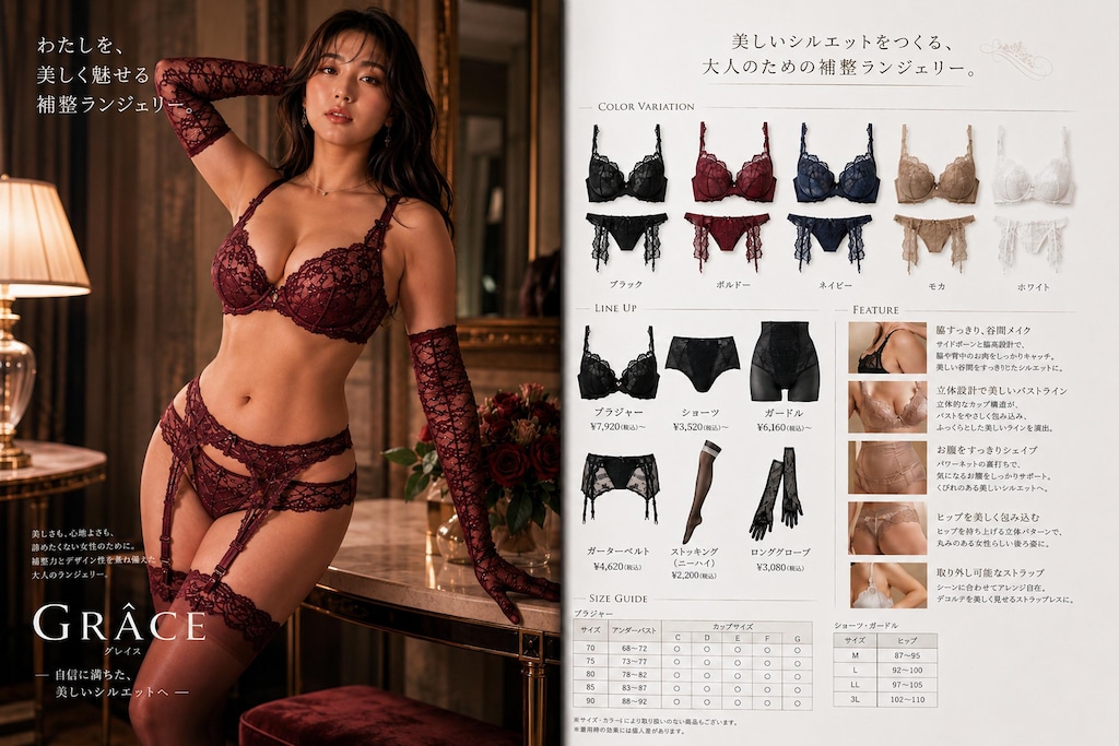 「やっぱガーターベルトは男のロマンだよね！・カラーバリエーション編」(スウィーテスト産婦人科さん企画「＃ランジェリー広告を作ろう」)