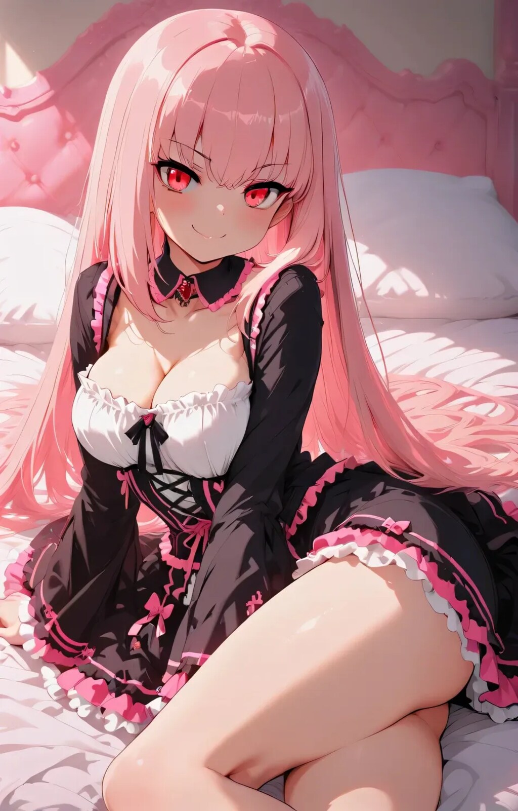 おはよう💓 ピンクゴスロリ少女