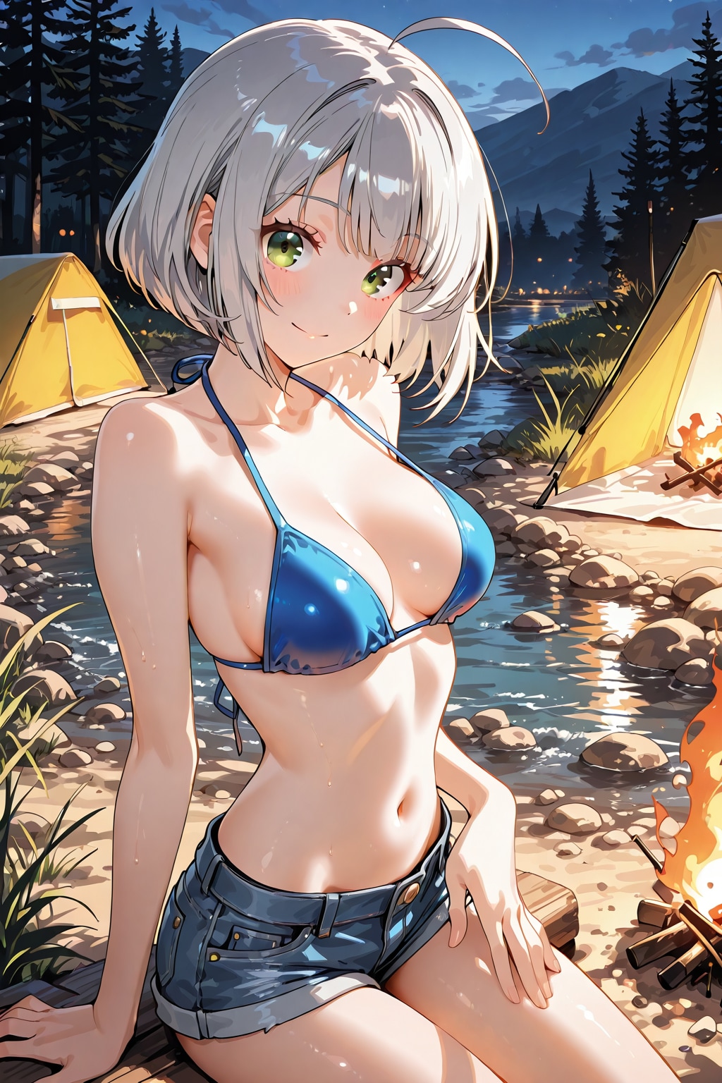 キャンプでビキニ編