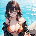 和柄ビキニのお姉さん👘👙 2枚目