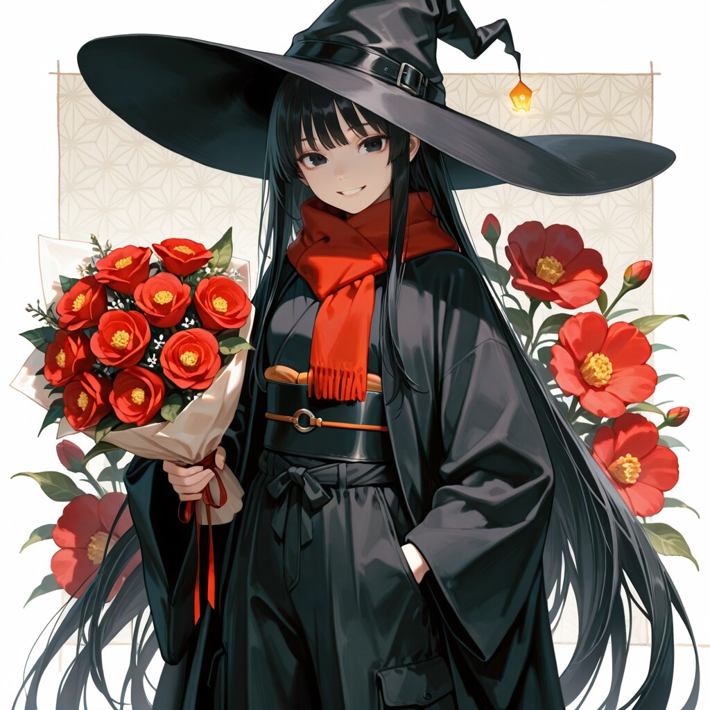 花と花束と魔女さん