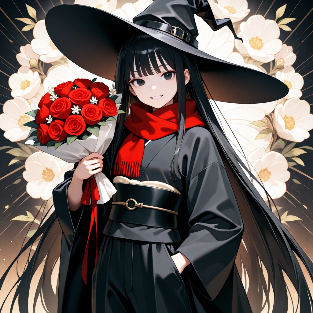 花と花束と魔女さん