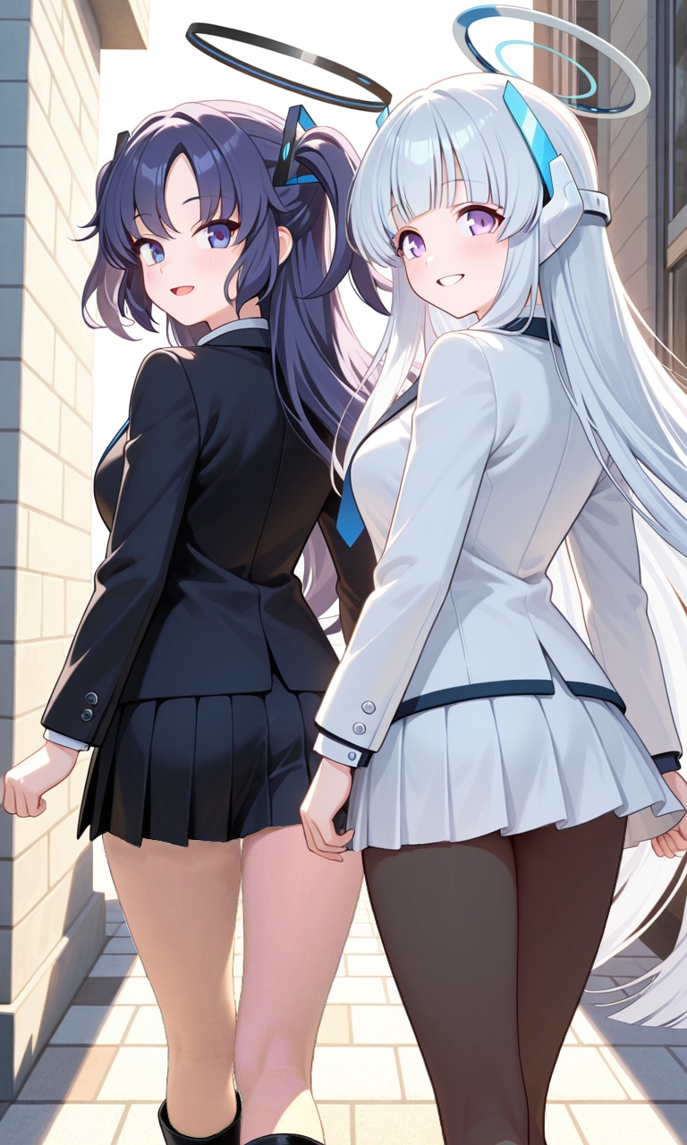 ユウカとノア　すれ違いと振り向き2 | の人気AIイラスト・グラビア