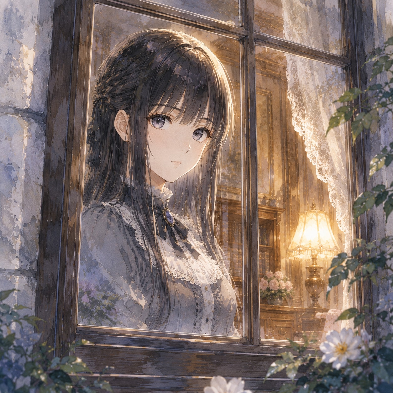 窓辺の少女
