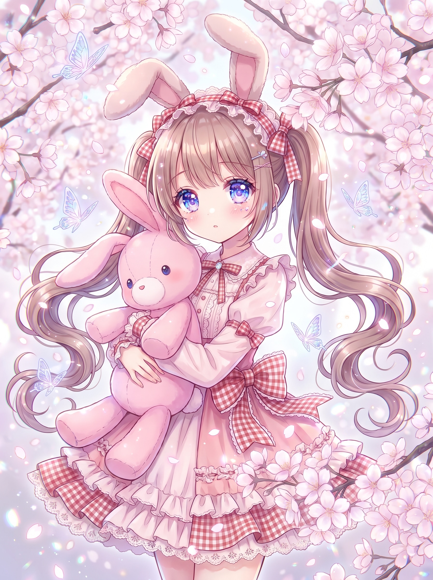 桜霞に抱く兎夢 | の人気AIイラスト・グラビア