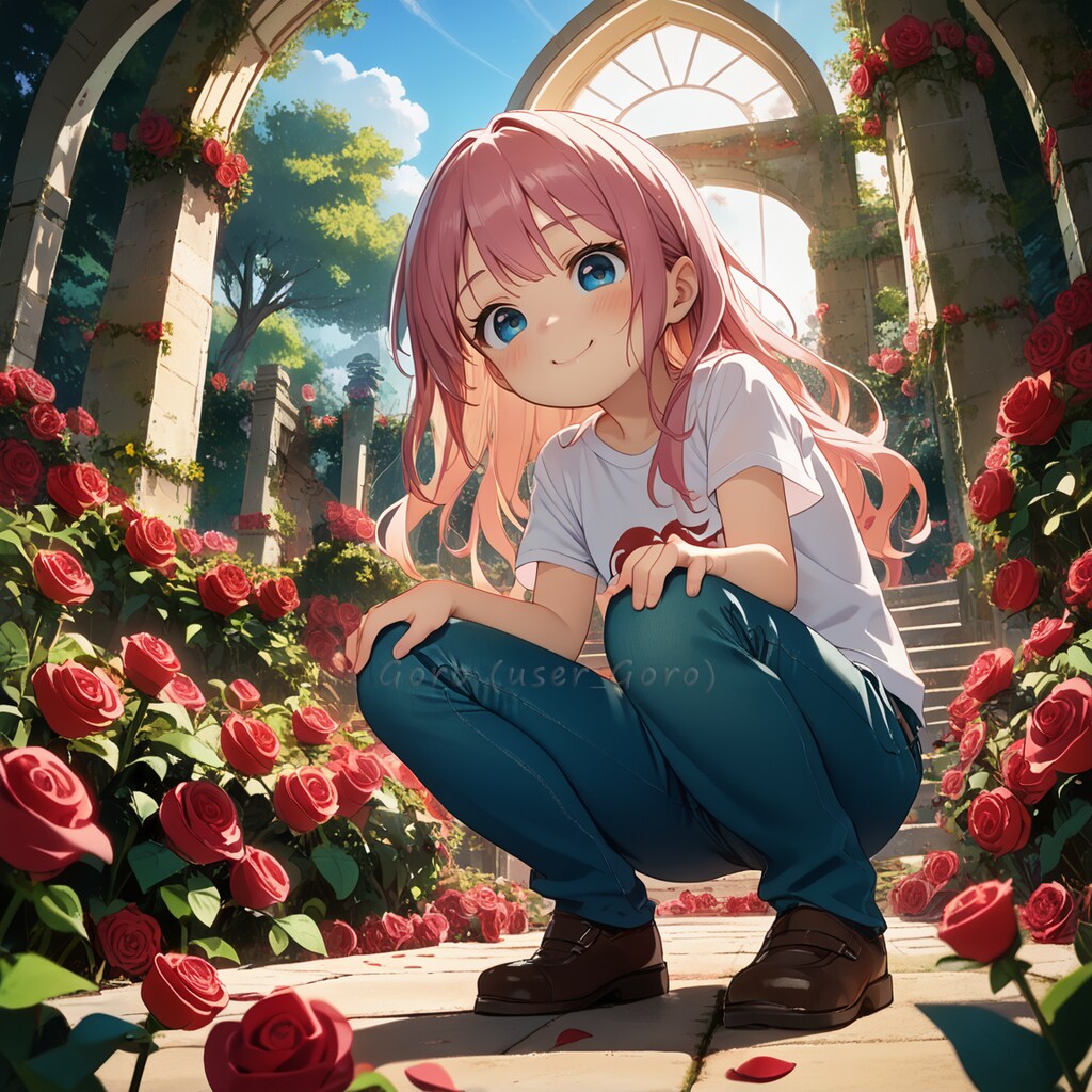 薔薇の園の少女