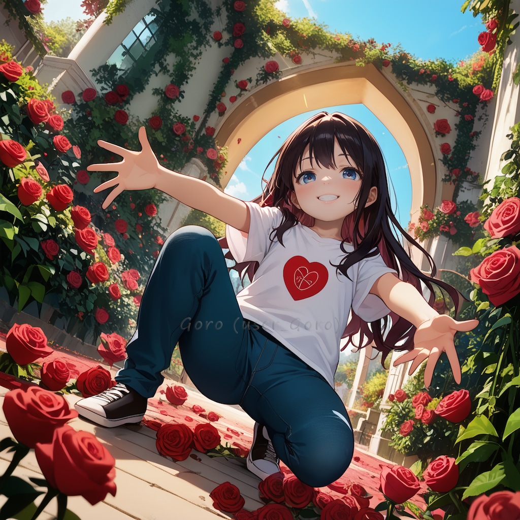 薔薇の園の少女