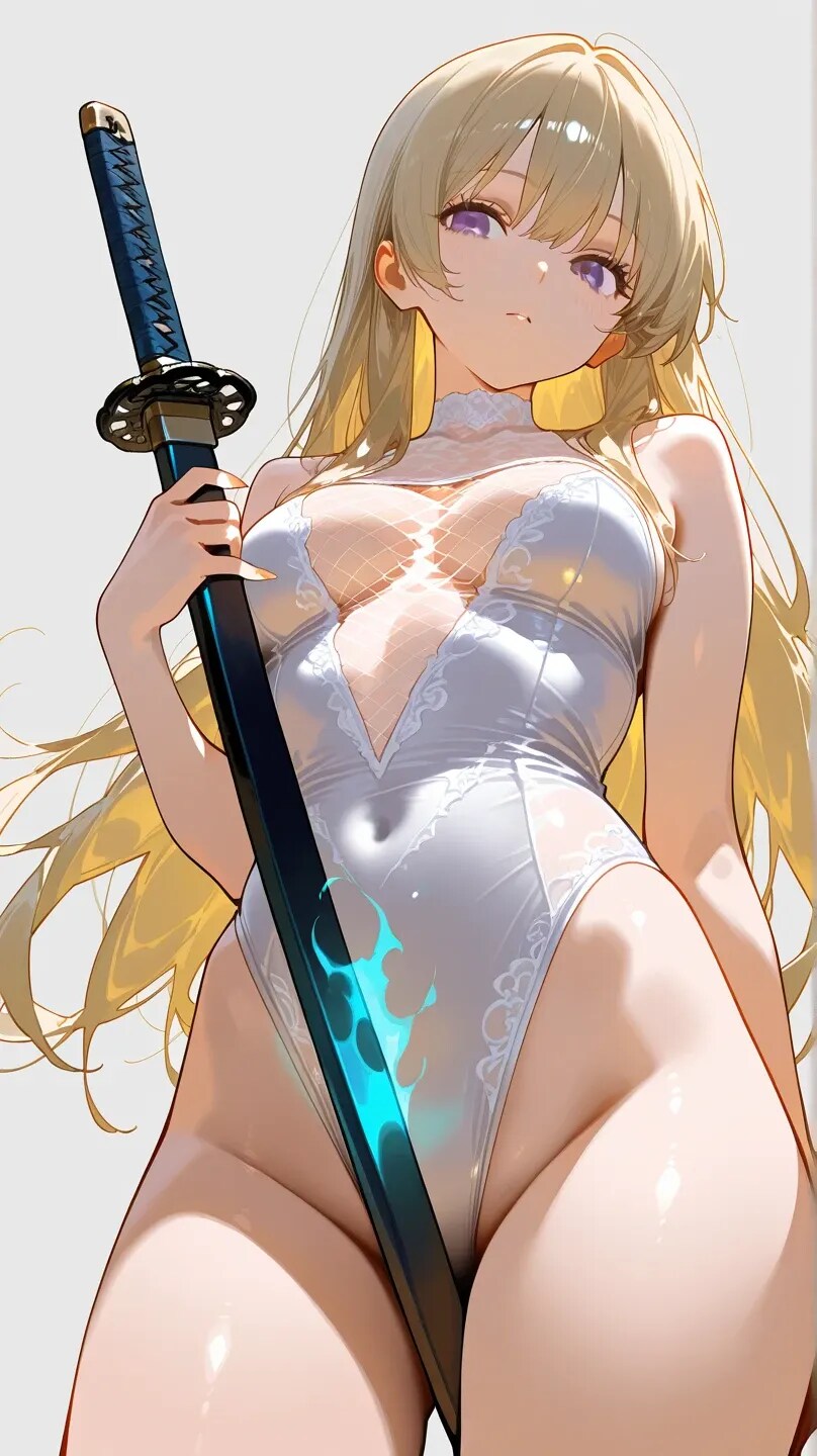 セクシーお姉さんと刀