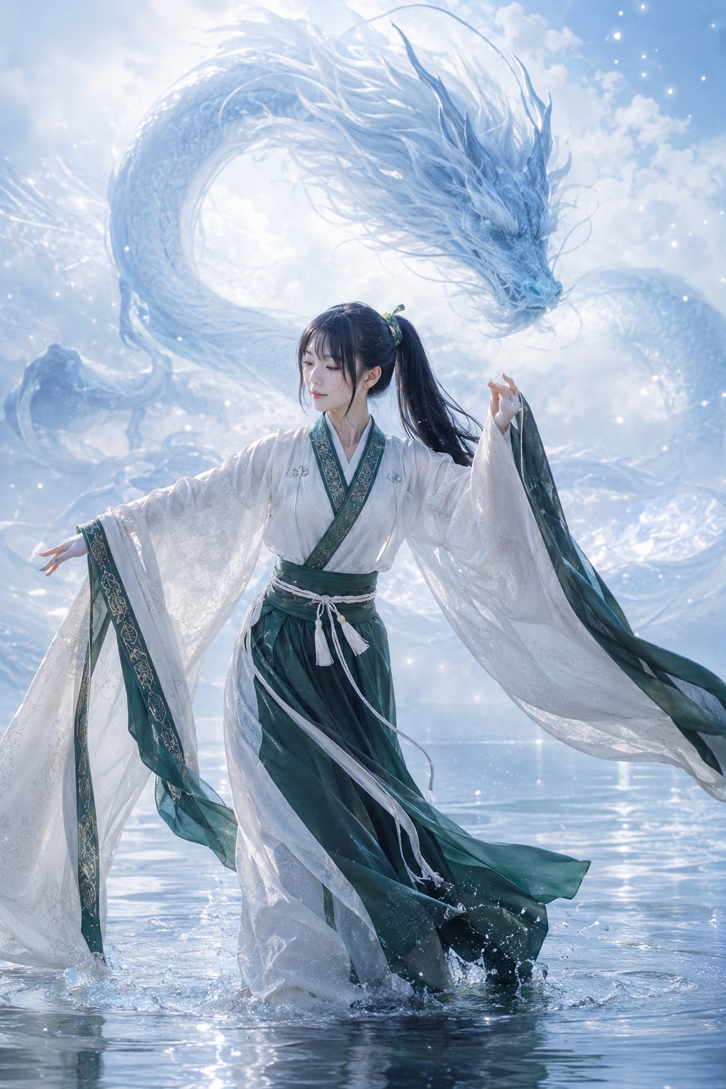 神楽を舞う龍神の巫女