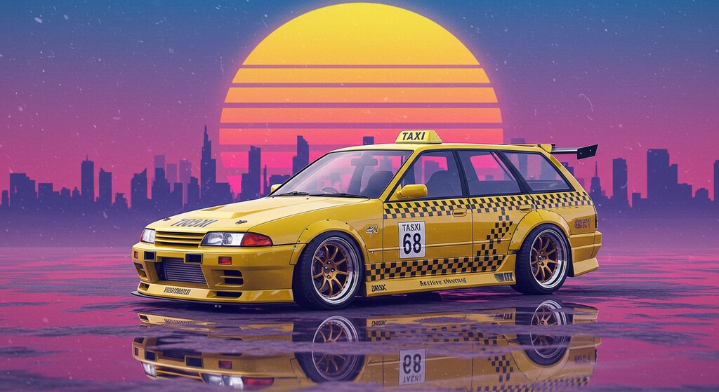 R32GT-Rワゴンイエロータクシー