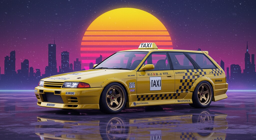 R32GT-Rワゴンイエロータクシー