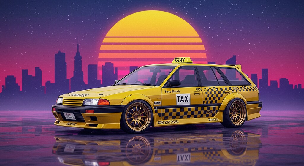 R32GT-Rワゴンイエロータクシー