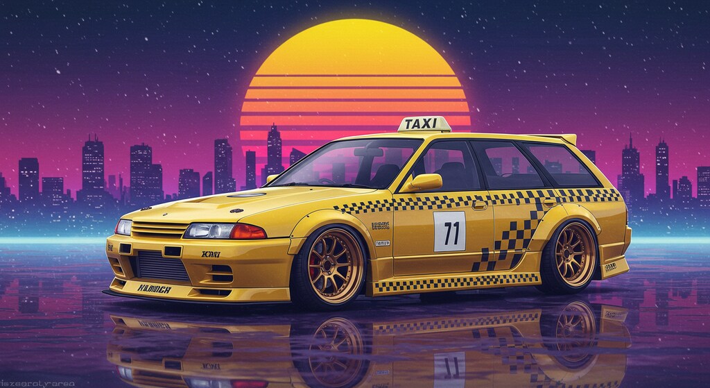 R32GT-Rワゴンイエロータクシー
