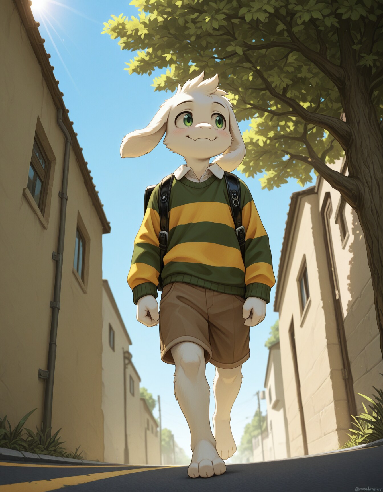 ランドセル背負ってるアズリエルくん | の人気AIイラスト・グラビア