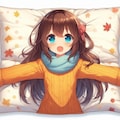 抱き枕‐髪の毛モフモフ秋服ガール 11枚目