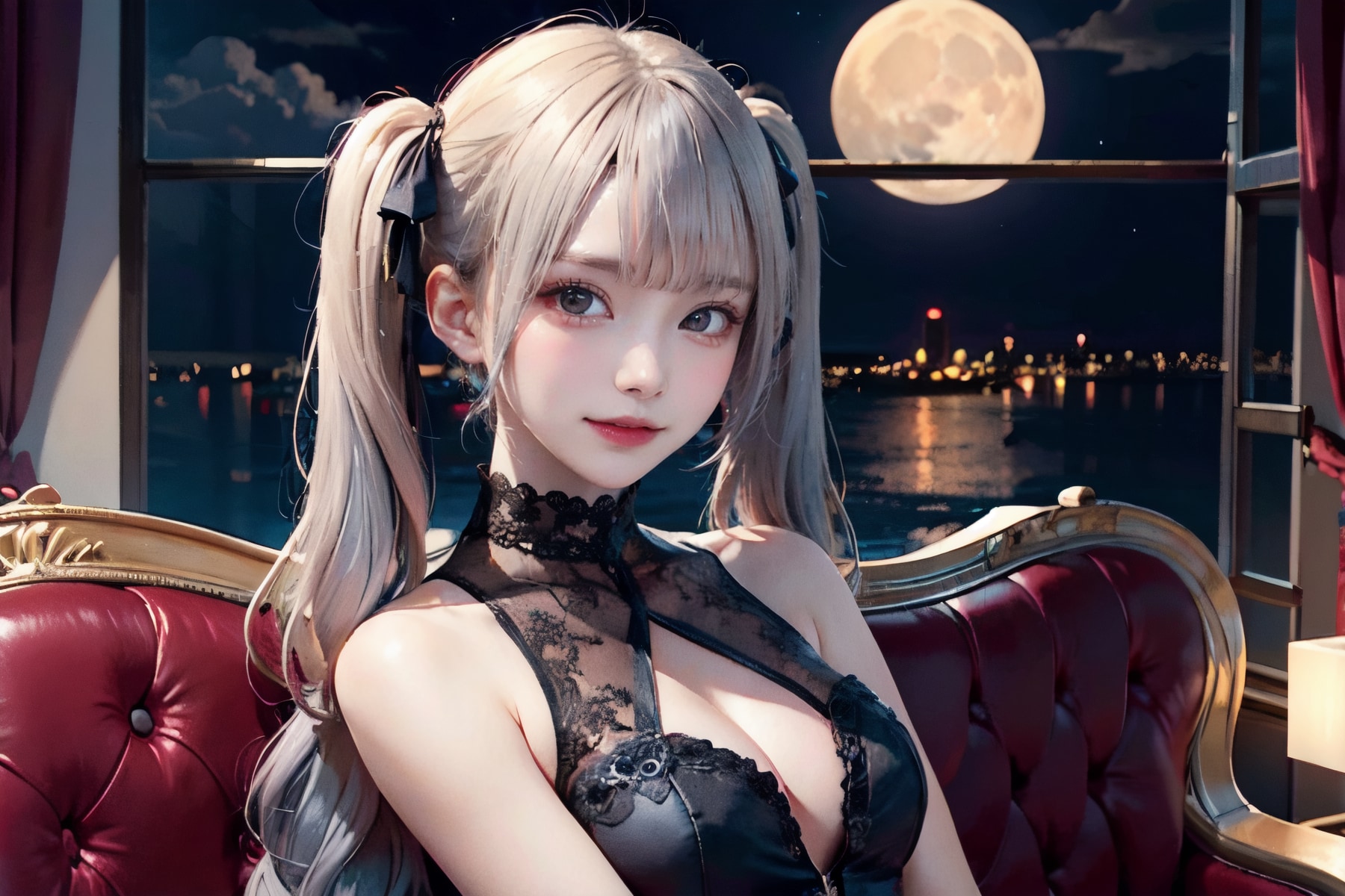横サイズgray twintail