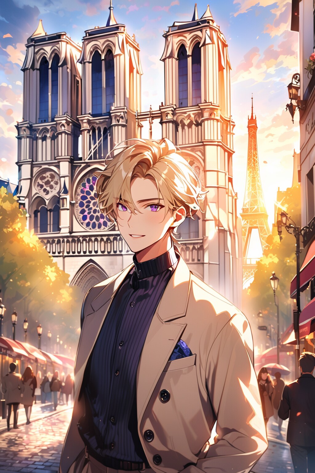 パリ ノートルダム大聖堂にて | の人気AIイラスト・グラビア