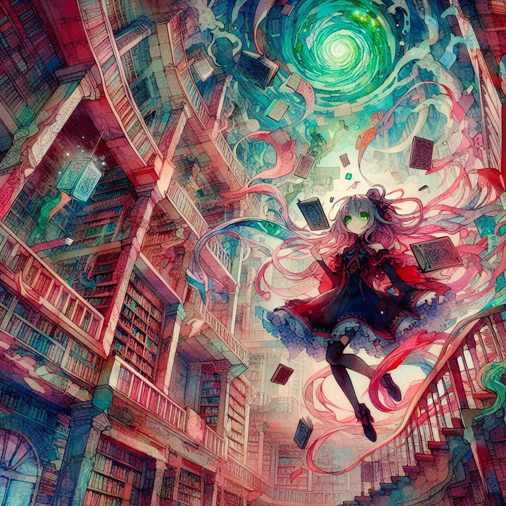 魔法の図書館 | の人気AIイラスト・グラビア