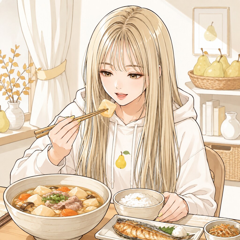 夕飯/すいとん汁と和食（うららちゃん）