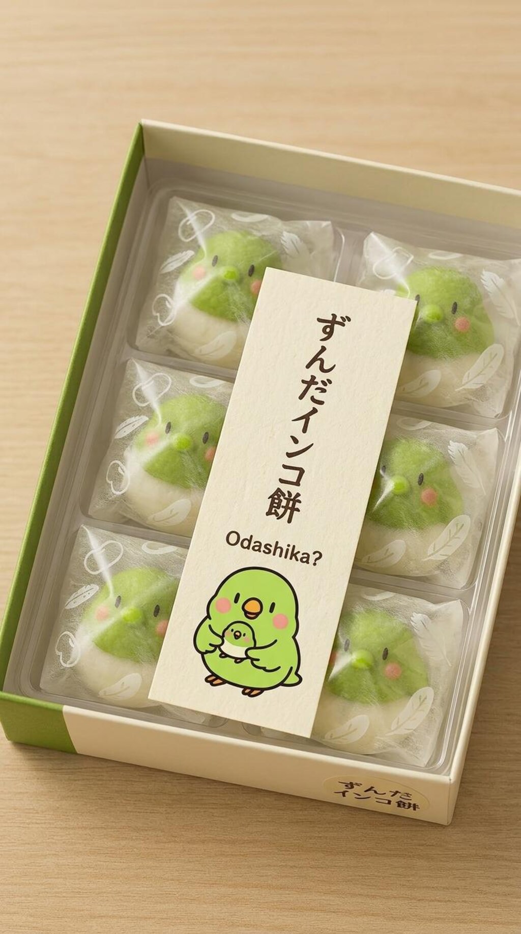 ずんだインコ餅開封