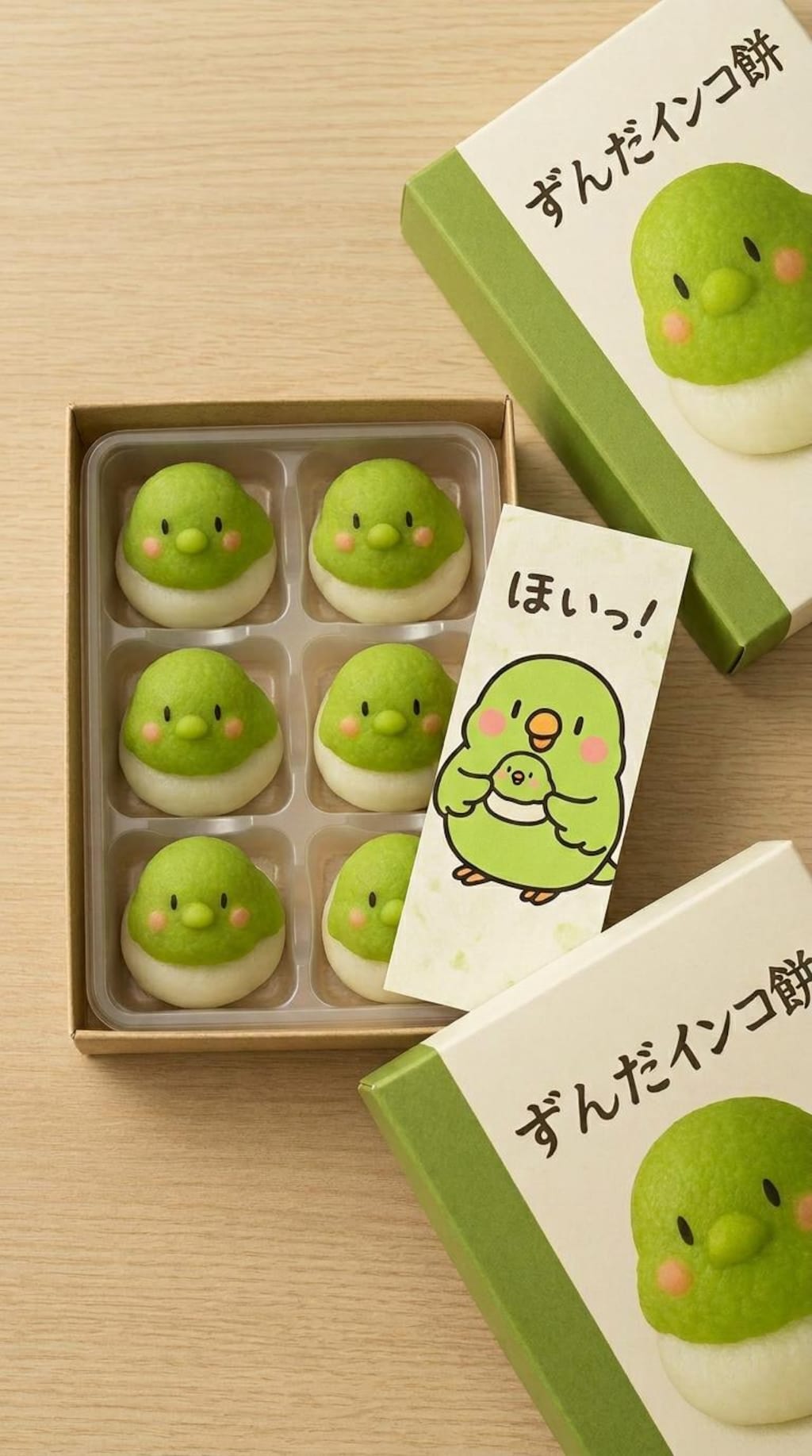 ずんだインコ餅開封