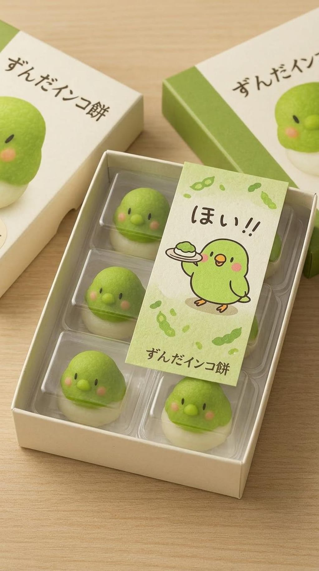 ずんだインコ餅開封