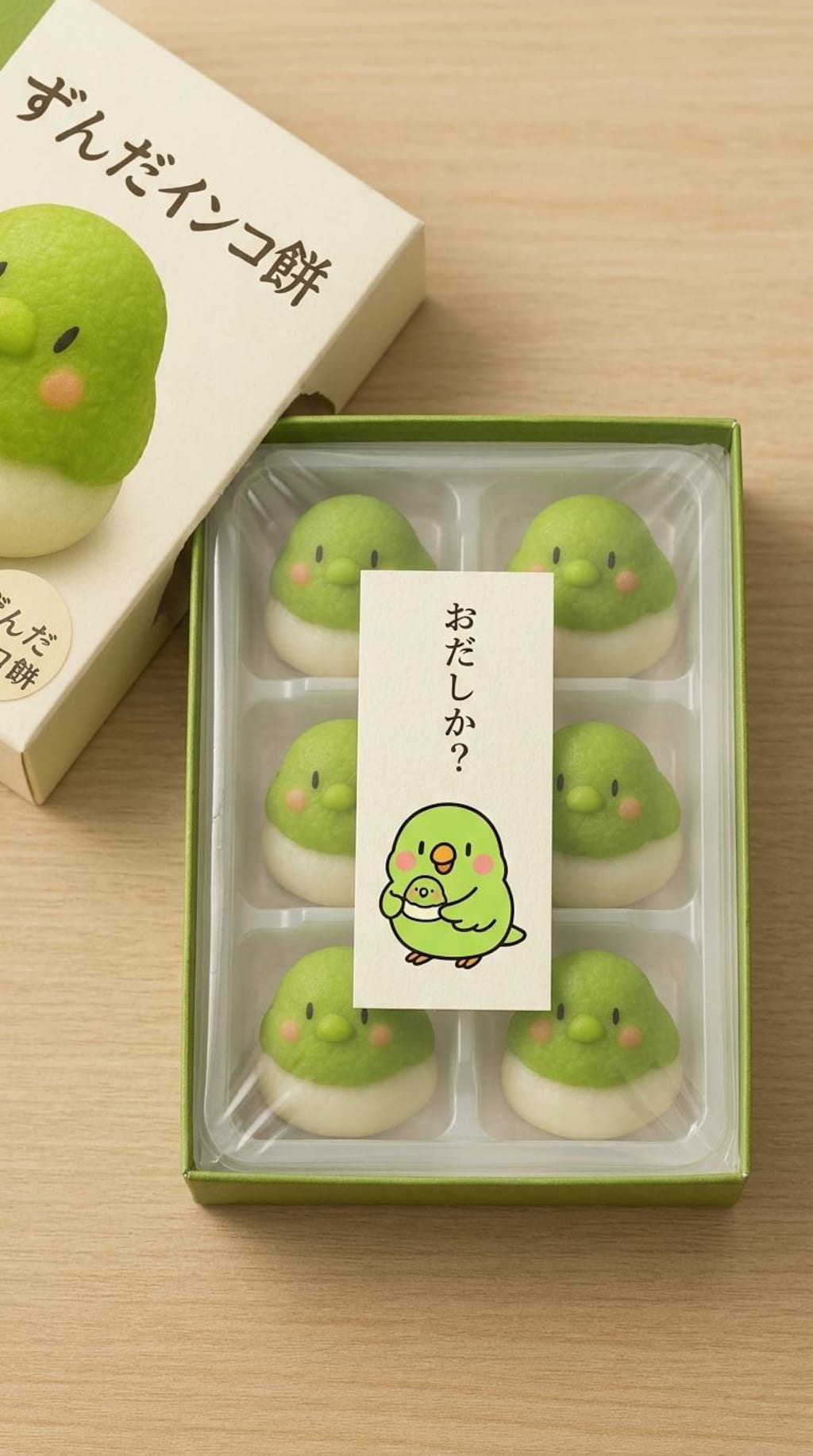 ずんだインコ餅開封
