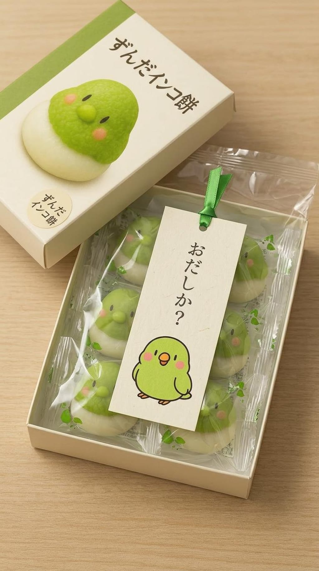 ずんだインコ餅開封