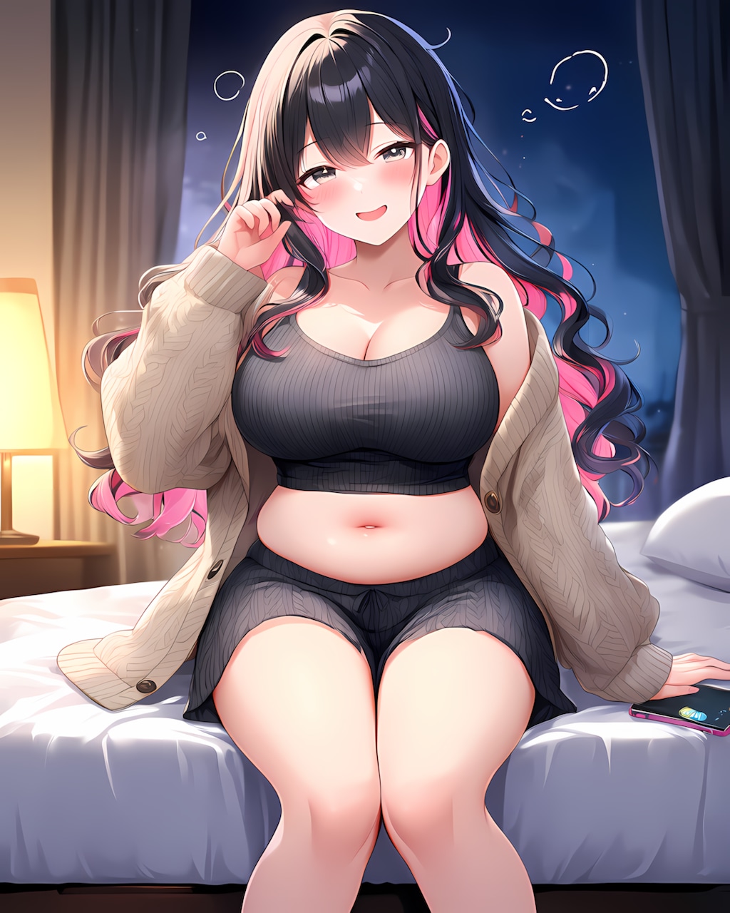🌙ワッフルニットに包まれておやすみ💤