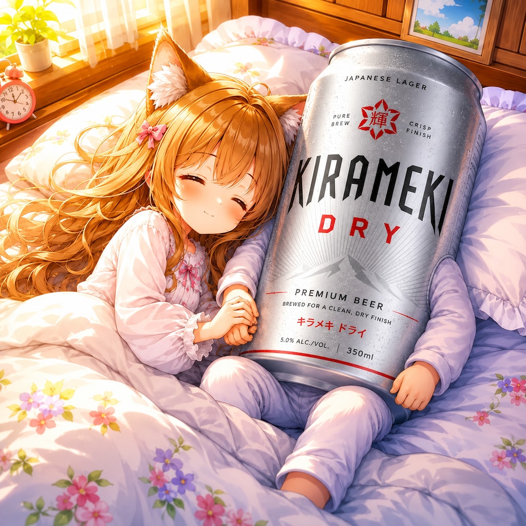 気持ちよさそうに寝ている小さな女の子