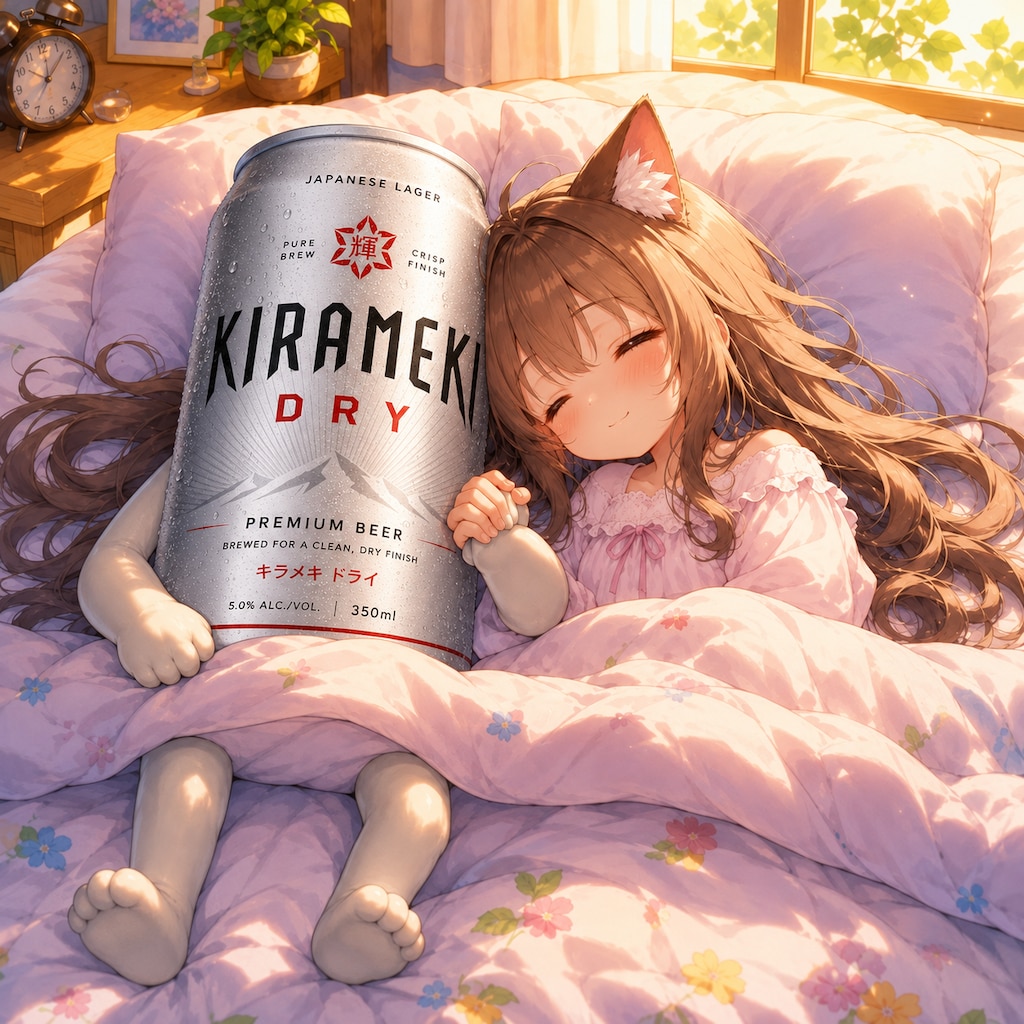 気持ちよさそうに寝ている小さな女の子