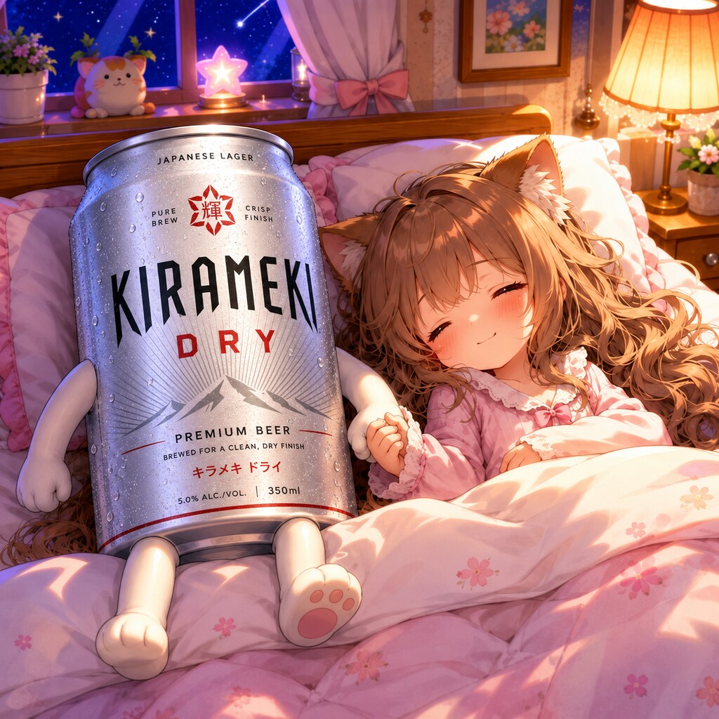 気持ちよさそうに寝ている小さな女の子