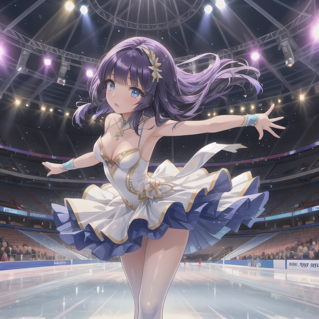 紫髪ロングでフィギュアの少女２