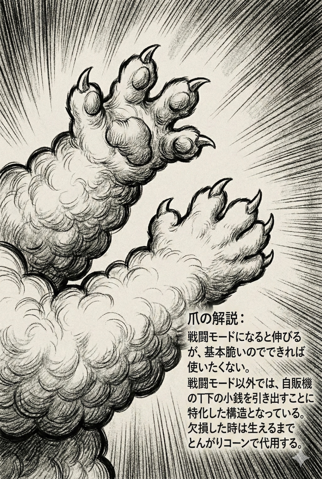 謎生物の解説(爪)