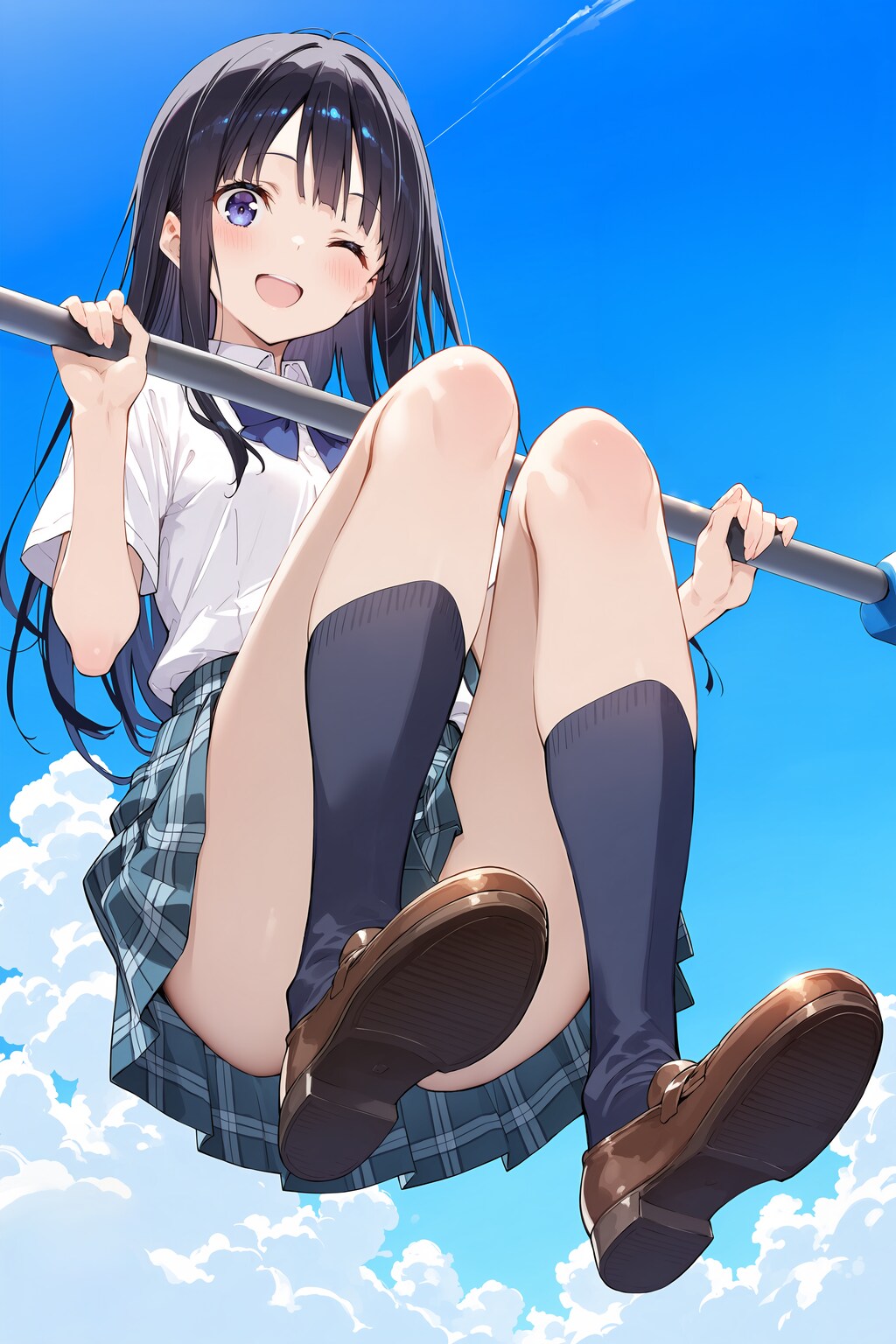鉄棒と女の子